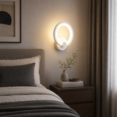 Aplica LED alba rotunda 22W cu lumina calda-neutra-rece