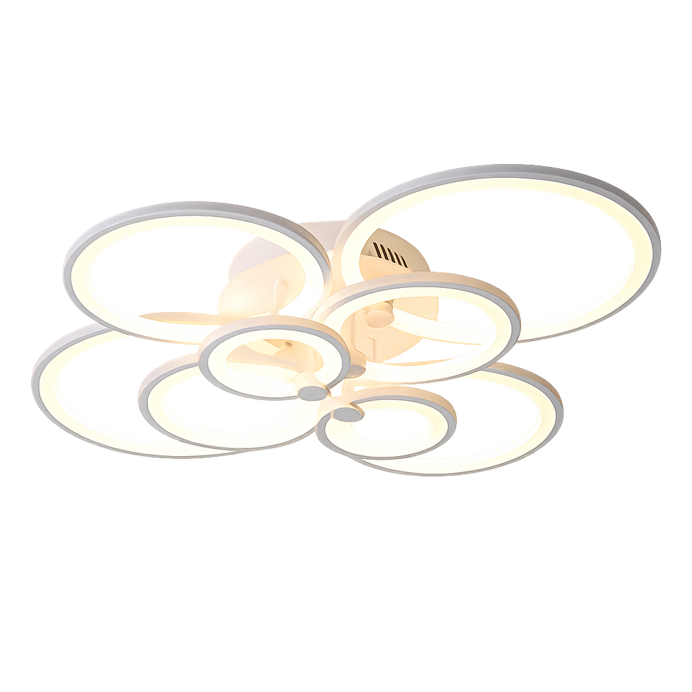 Lustra LED 8067/4+4 300W cu design modern si lumina ajustabila, perfect a pentru dormitoare elegante si luminoase