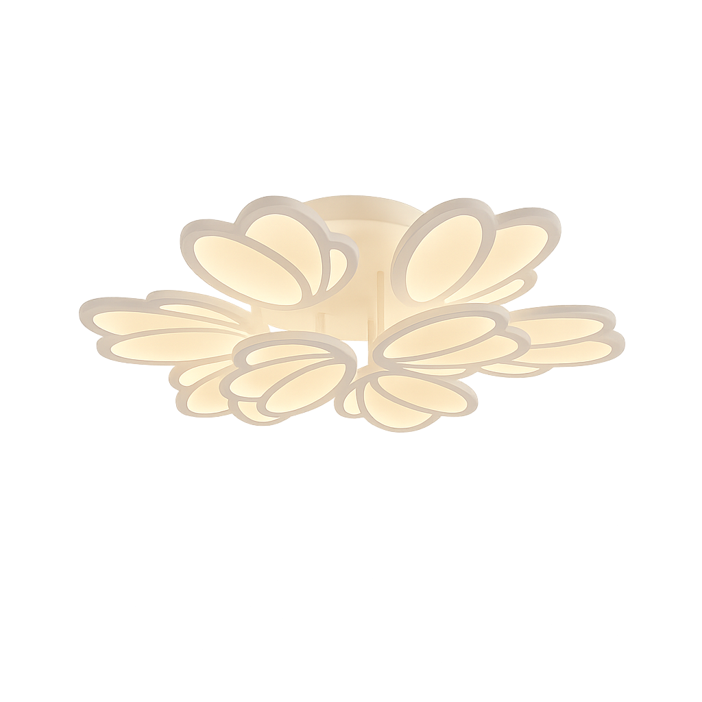 Lustra LED 8101-6+3 198W floral 3D cu lumina ajustabila, perfect a pentru dormitoare elegante si confortabile