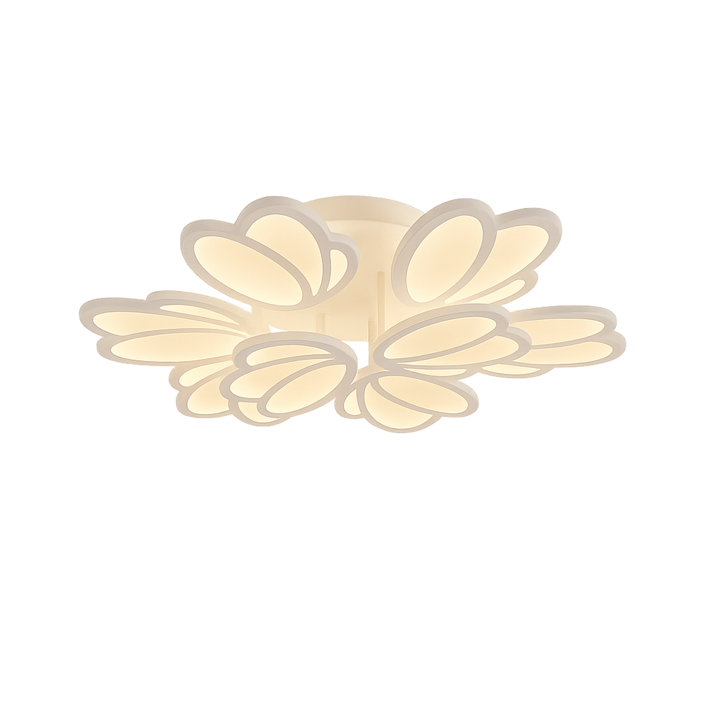 Lustra LED 8101-6+3 198W floral 3D cu lumina ajustabila, perfect a pentru dormitoare elegante si confortabile