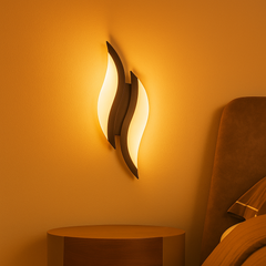 Aplica LED sferica LUBAN Orb Ø290mm, montata pe perete in dormitor modern, lumina reglabila 20W uniforma