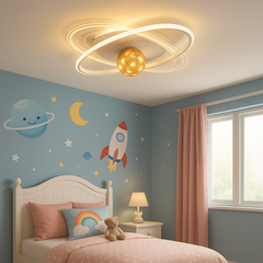 Lustra LED 8680 rotunda 102W cu lumina ajustabila 2800–6500K si telecomanda, perfect a pentru dormitoare moderne si confortabile