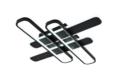 Lustra LED geometrica 8753/4S 156W cu telecomanda si lumina 3000–6500K, ideal a pentru dormitoare elegante si confortabile