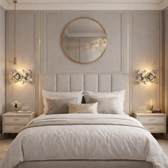 Aplica perete cristal crom 2xE27 89005/2 CH, lumina calda decorativa pentru dormitor elegant