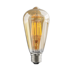 Bec Led St64, 8W, E27, Sticla Chihlimbar