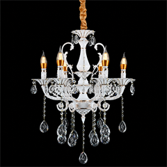 Candelabru Cristal Alb Argintiu 9010/6 cu 6 Brate E14