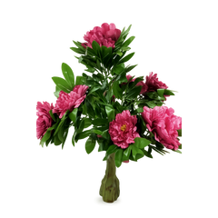 Copac artificial cu flori bujor rosu 90 cm XC-BJ2R-90CM