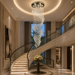 Candelabru Cristal LUBAN 9105 – Spirală Luxury, Ø80 × H240 cm, 13×GU10
