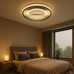 Lustra LED 9334/3BK+WH 91W rectangulara, ideal a pentru dormitoare moderne cu 3 moduri de lumin a si telecomanda inclusa