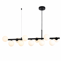 Lustra LED negru mat 11 globuri plastic mata design arhitectural 9560-11BK