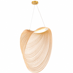 Lustra LED Suspendată LUBAN 9562/600 din Lemn – Ø60 cm, 3 Culori