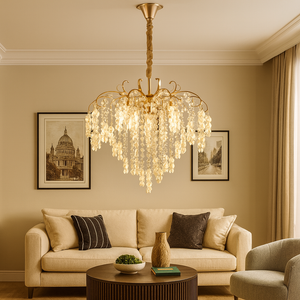 Candelabru modern lux cristale auriu Ø47 cm 98195-5 TB