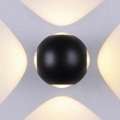 Aplica LED rotunda 4W negru IP54, lumina calda pentru holuri si coridoare elegante.