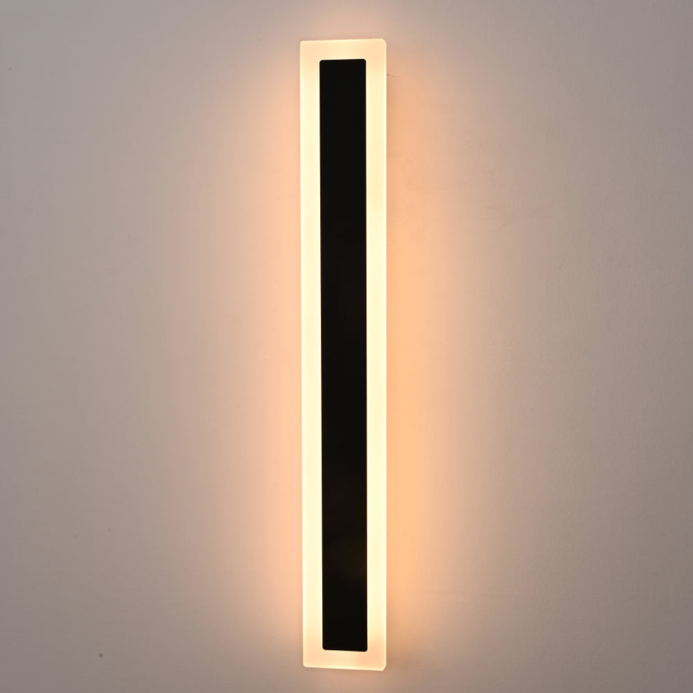 Aplica LED 71103/600MB negru mat pentru hol, lumina calda 3000K, montaj vertical, stil modern si profil subtire.