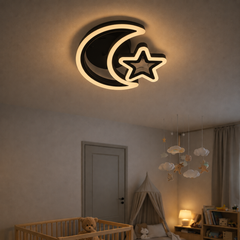 Lustra LED luna stea alba 74W D460 telecomanda 71391/2BK