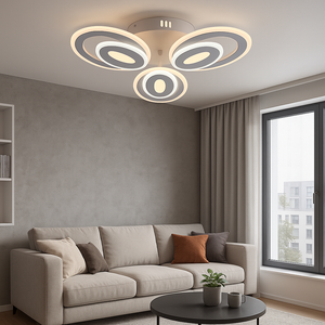 Lustra LED Moderna 19460/3+3 WH+CR 120W cu Telecomanda