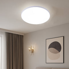 Plafoniera LED rotunda 260mm alb, 24W, lumina rece 6500K, design minimalist pentru baie, bucatarie sau hol