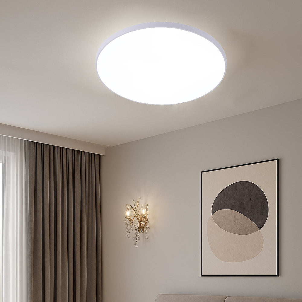 Plafoniera LED rotunda 370mm alb, 45W, lumina rece 6500K, design modern pentru bucatarie, dormitor, birou sau spatii comerciale