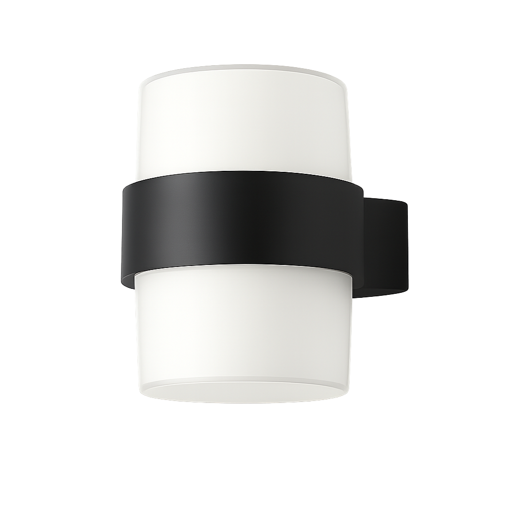 Aplica LED 10W IP65 negru mat, lumina calda pentru holuri si coridoare elegante.