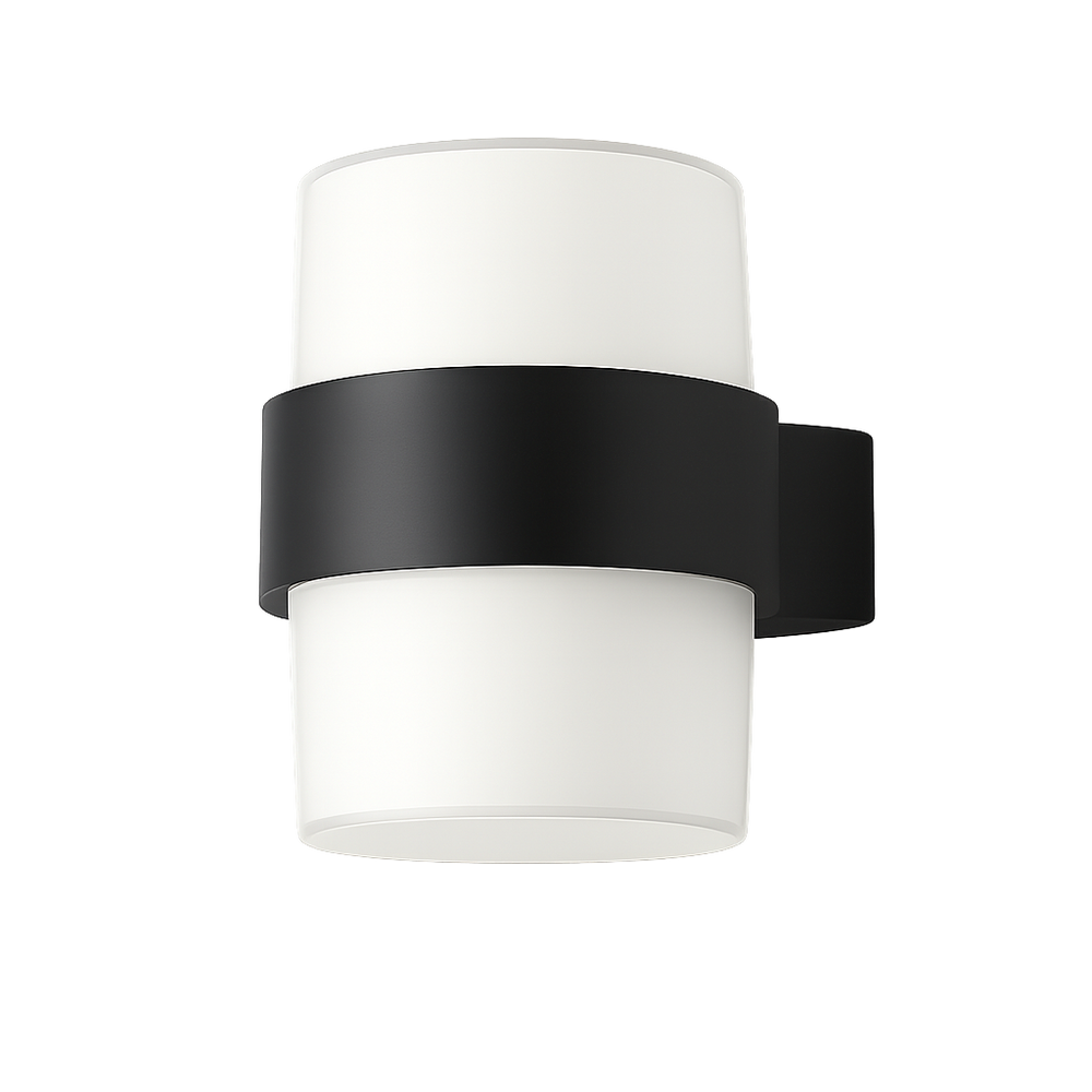 Aplica LED 10W IP65 negru mat, lumina calda pentru holuri si coridoare elegante.