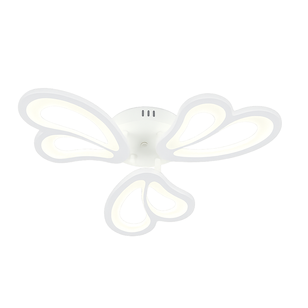 Lustra LED alba cu 3 brate si telecomanda lumina reglabila pentru camera copilului