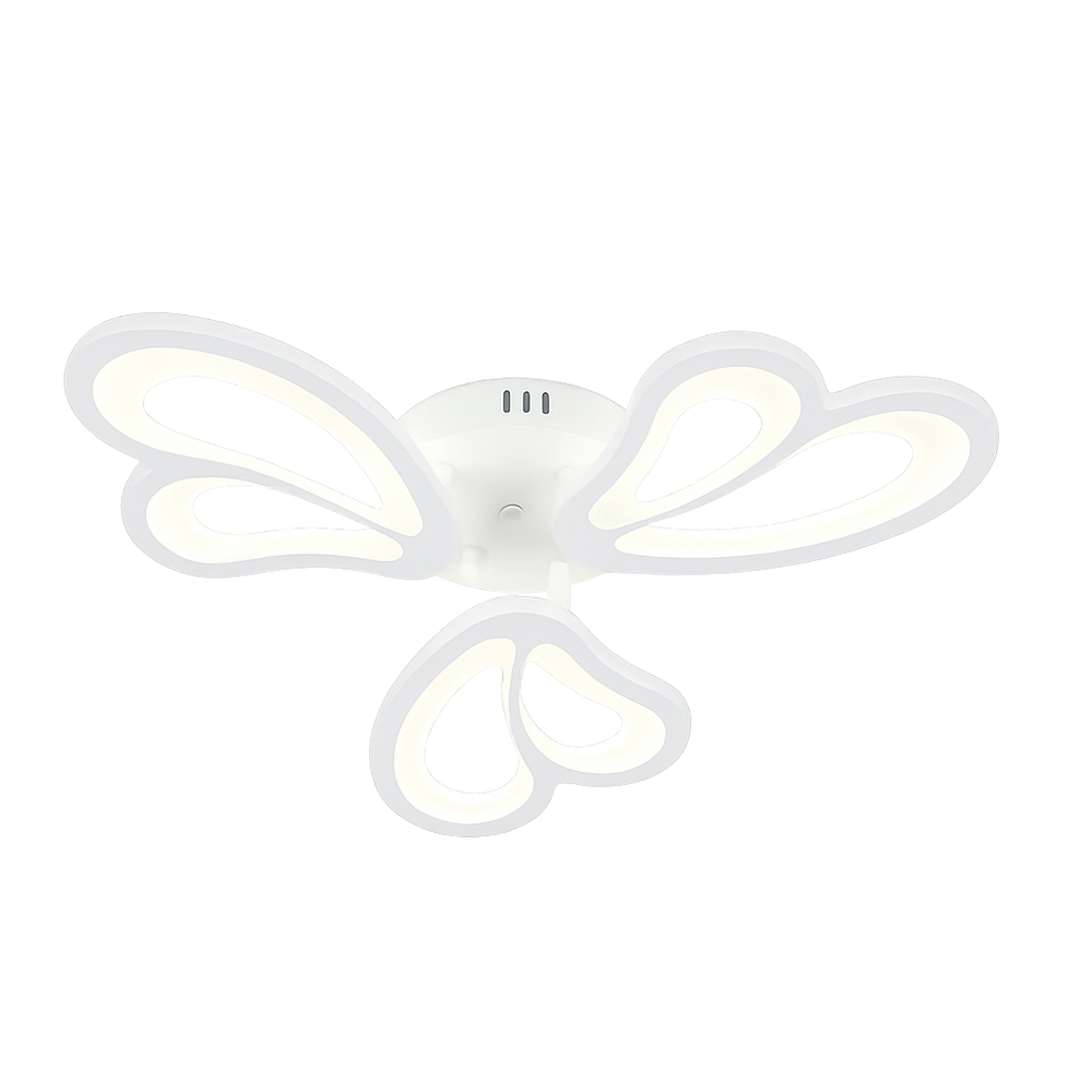 Lustra LED alba cu 3 brate si telecomanda lumina reglabila pentru camera copilului