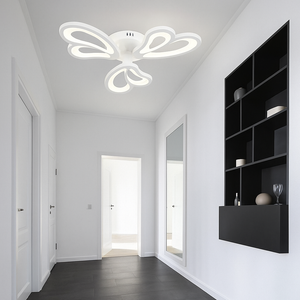Lustra LED alba 3 petale 48W cu telecomanda 19140/3