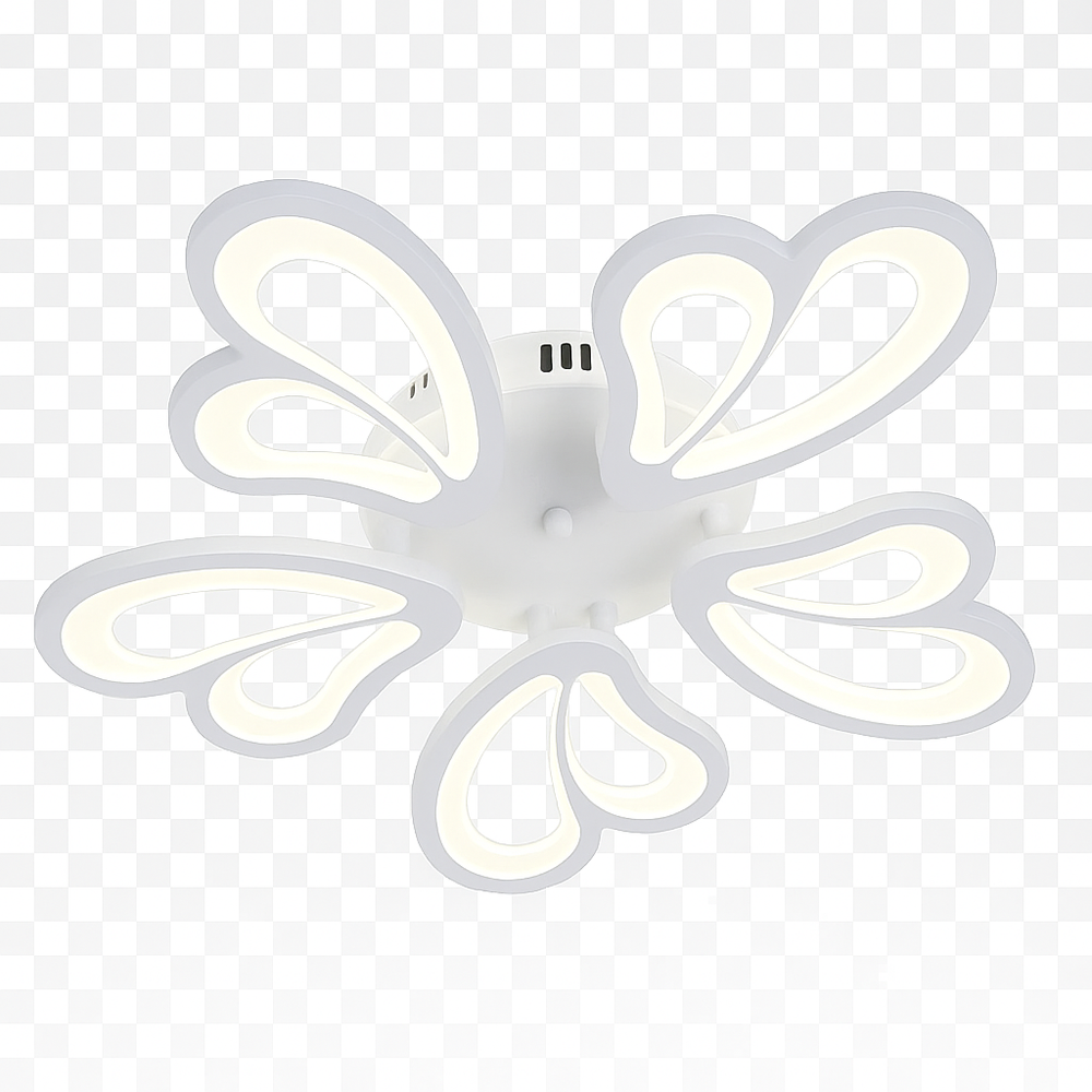 Lustra LED rotunda alba 80W cu telecomanda montata deasupra insulei de bucatarie