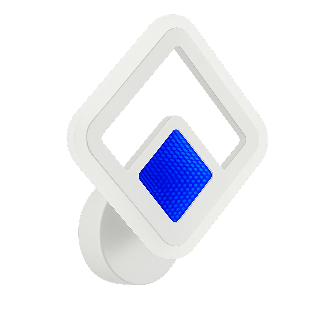 Aplica LED ultra-subtire LUBAN Slim 55mm, montata in dormitor modern, lumina reglabila 26W pentru ambient discret