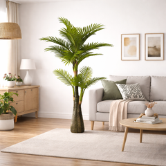 Planta artificiala palmier verde 150 cm decor living langa canapea, decor modern interior casa