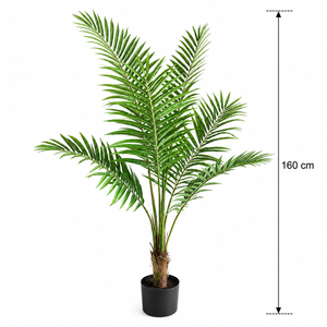 Planta Artificială Copac Tip Palmier Kentia, Cu Frunze Elegante, 160 cm, 7 frunze, Verde, cu Ghiveci