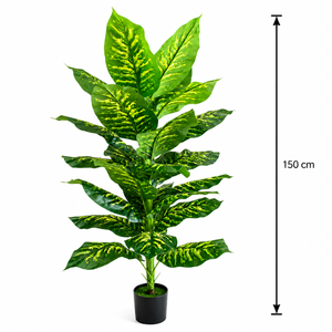 Plantă Artificială Tip Dieffenbachia, 150 cm, Verde