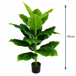 Plantă Artificială Tip Bananier Musa, 130 cm, Verde