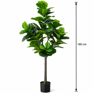 Planta Artificială Copac Tip Ficus, 180 cm, Verde, cu Ghiveci