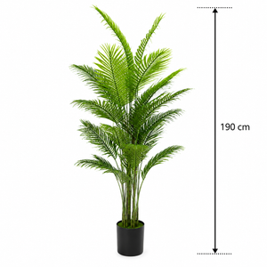 Plantă Artificială Tip Palmier Areca, 25 frunze, 190 cm, Verde