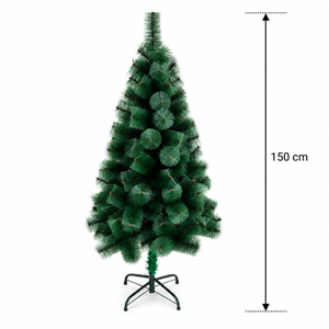 Brad Artificial MANIITSOQ, 150 cm, 130 vârfuri, Suport Metalic, Verde
