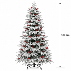 Brad Artificial CRAN, 180 cm, 505 vârfuri, Verde si Alb