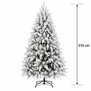 Brad Artificial GLEIS, 210 cm, 1200 vârfuri, Suport Metalic, Verde