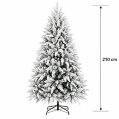 Brad Artificial GLEIS, 210 cm, 1200 vârfuri, Suport Metalic, Verde