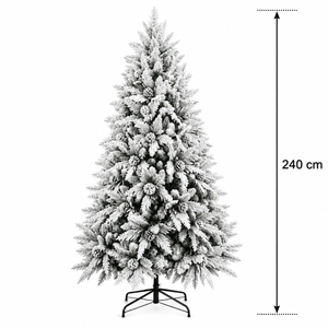 Brad Artificial GLEIS, 240 cm, 1770 vârfuri, Suport Metalic, Verde