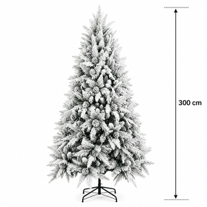 Brad Artificial GLEIS, 300 cm, 3000 vârfuri, Suport Metalic, Verde