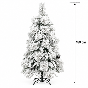 Brad Artificial UPERNAVIK, 180 cm, 550 vârfuri, Suport Metalic, Verde