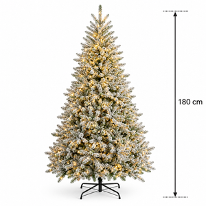 Brad Artificial UUMMANNAQ, 180 cm, 861 vârfuri, Suport Metalic, Verde