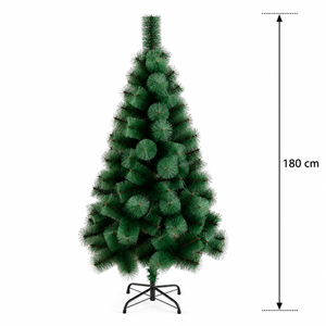 Brad Artificial MANIITSOQ, 180 cm, 220 vârfuri, Suport Metalic, Verde