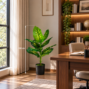Plantă Artificială Tip Dieffenbachia, 100 cm, Verde