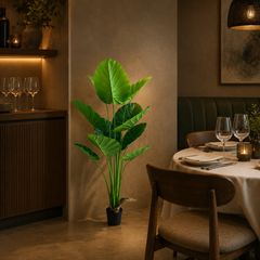 Plantă artificială Epipremnum Aureum verde, 160 cm, decorativă pentru living, birou, dormitor, restaurant, hotel și spații comerciale.