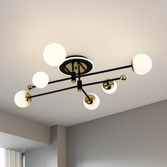 Lustra LED trei cercuri negru auriu 78W cu telecomanda, lumina ajustabila calda rece, ambient elegant pentru dormitor modern