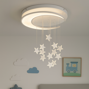 Lustra LED Copii Stele Alba 73053/500WH 60W Cu Telecomanda