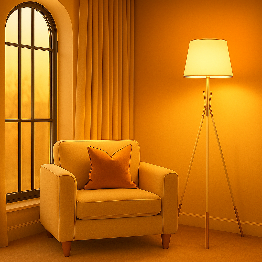 Lampadar PJA3-WH pentru living, lampa moderna alba