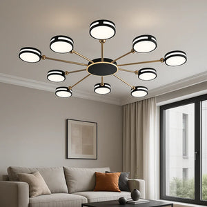 Lustra LED moderna rotunda 220W cu telecomanda pentru interior 77119/10+1